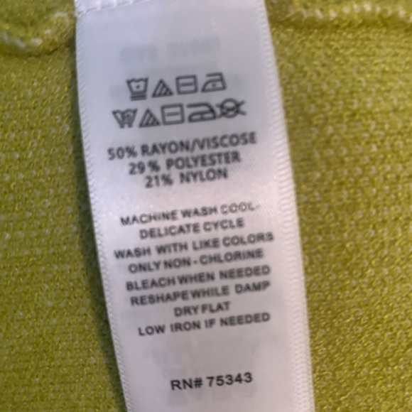 Tahari Cowl Neck Sweater with Geometric Design - Picture 5 of 5